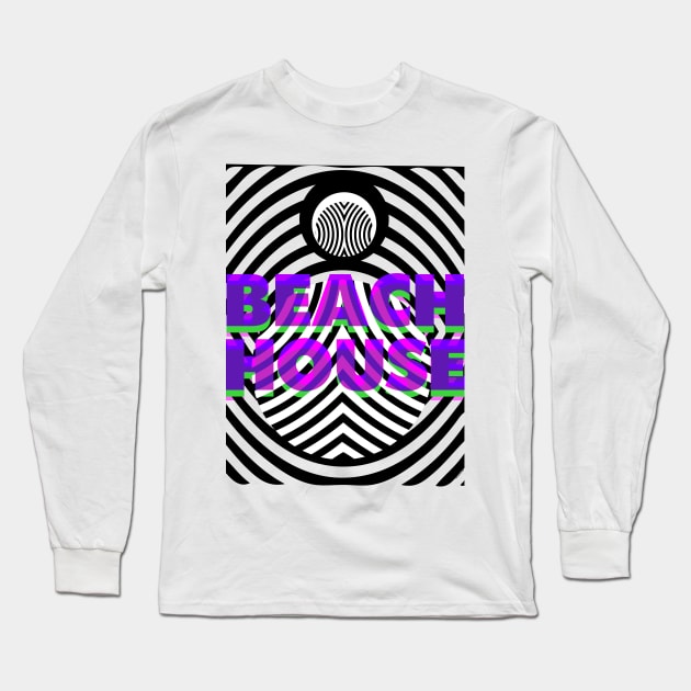 Beach House Op Art Long Sleeve T-Shirt by chilangopride